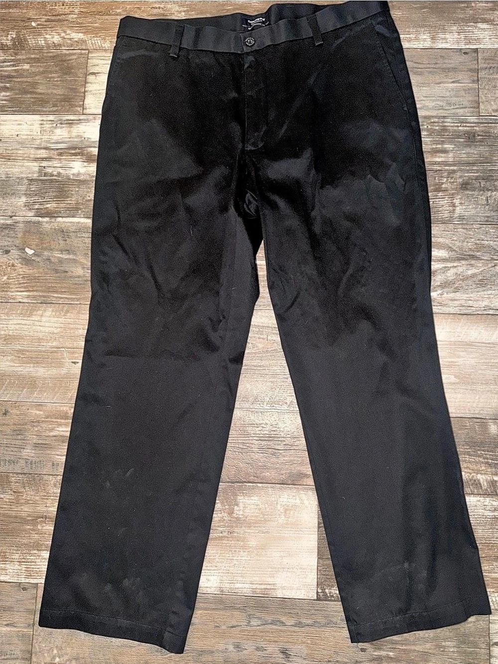 Dockers D2 Straight Fit Flat Front Pants Men's Cotton Chinos Black Waist 38